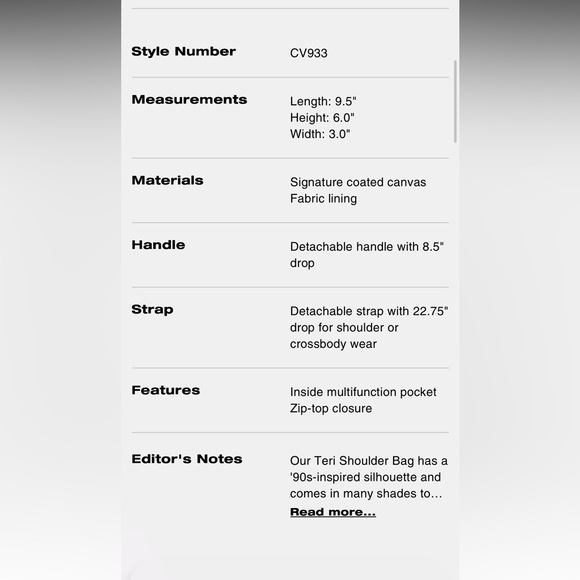 Coach Teri Shoulder Bag - Picture 5 of 5